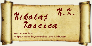Nikolaj Koščica vizit kartica